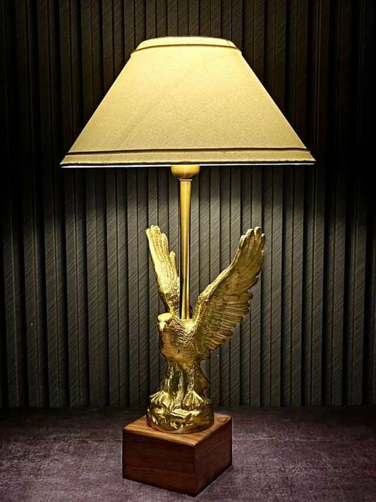 Antique Brass Eagle Bedside Table Lamp