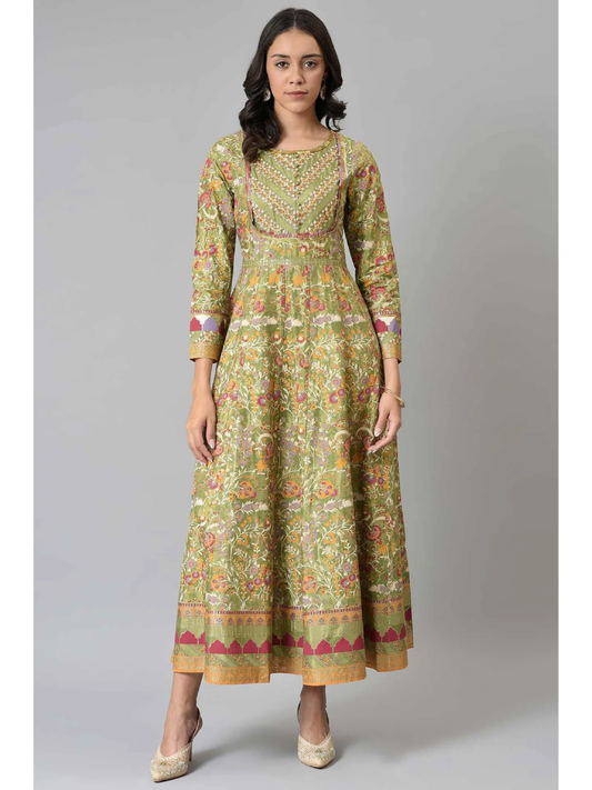 Green Floral Dress