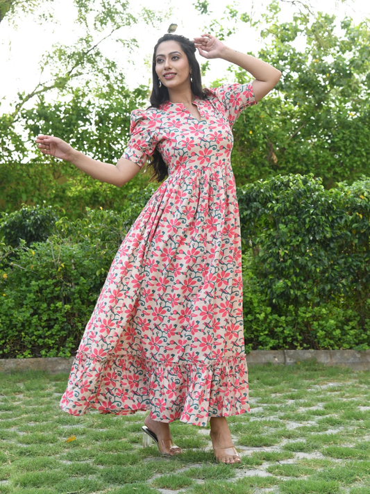 Portofino Floral Flared Dress