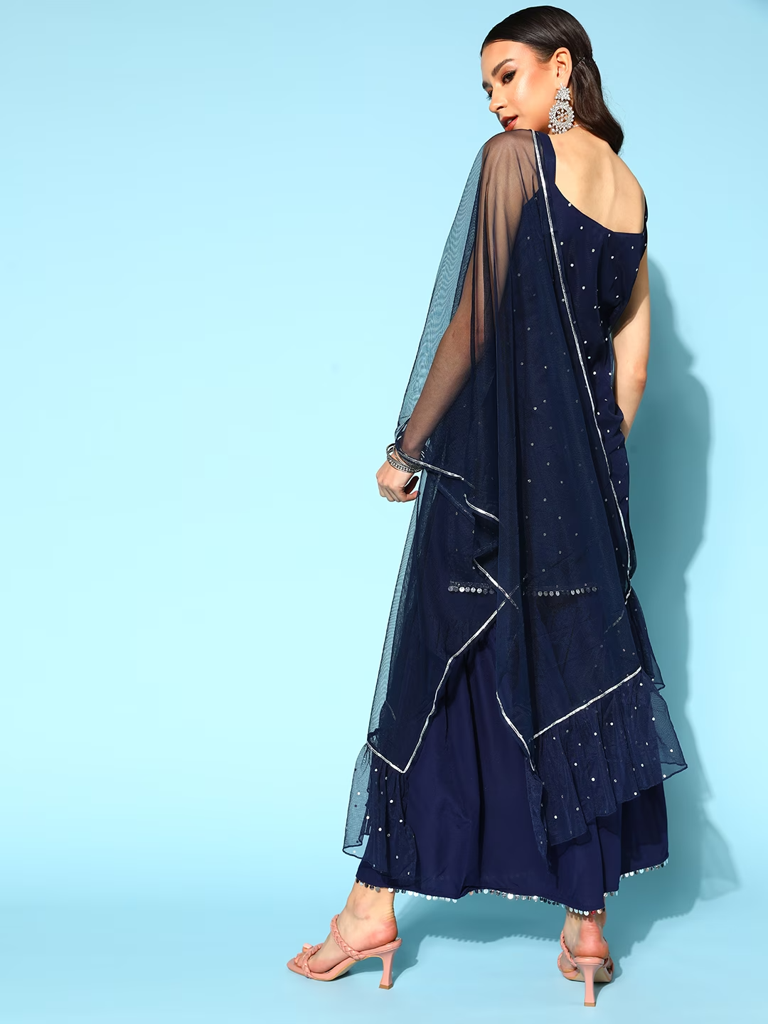 Geometric Crepe Top to Toe Fusion Sharara