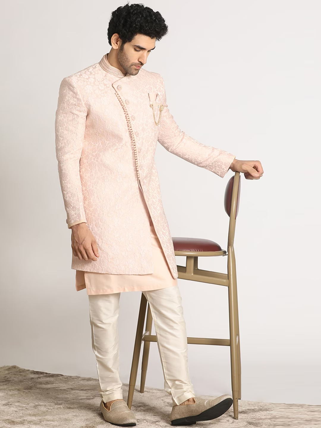 Self-Design Traditional Indo Western Sherwani Set