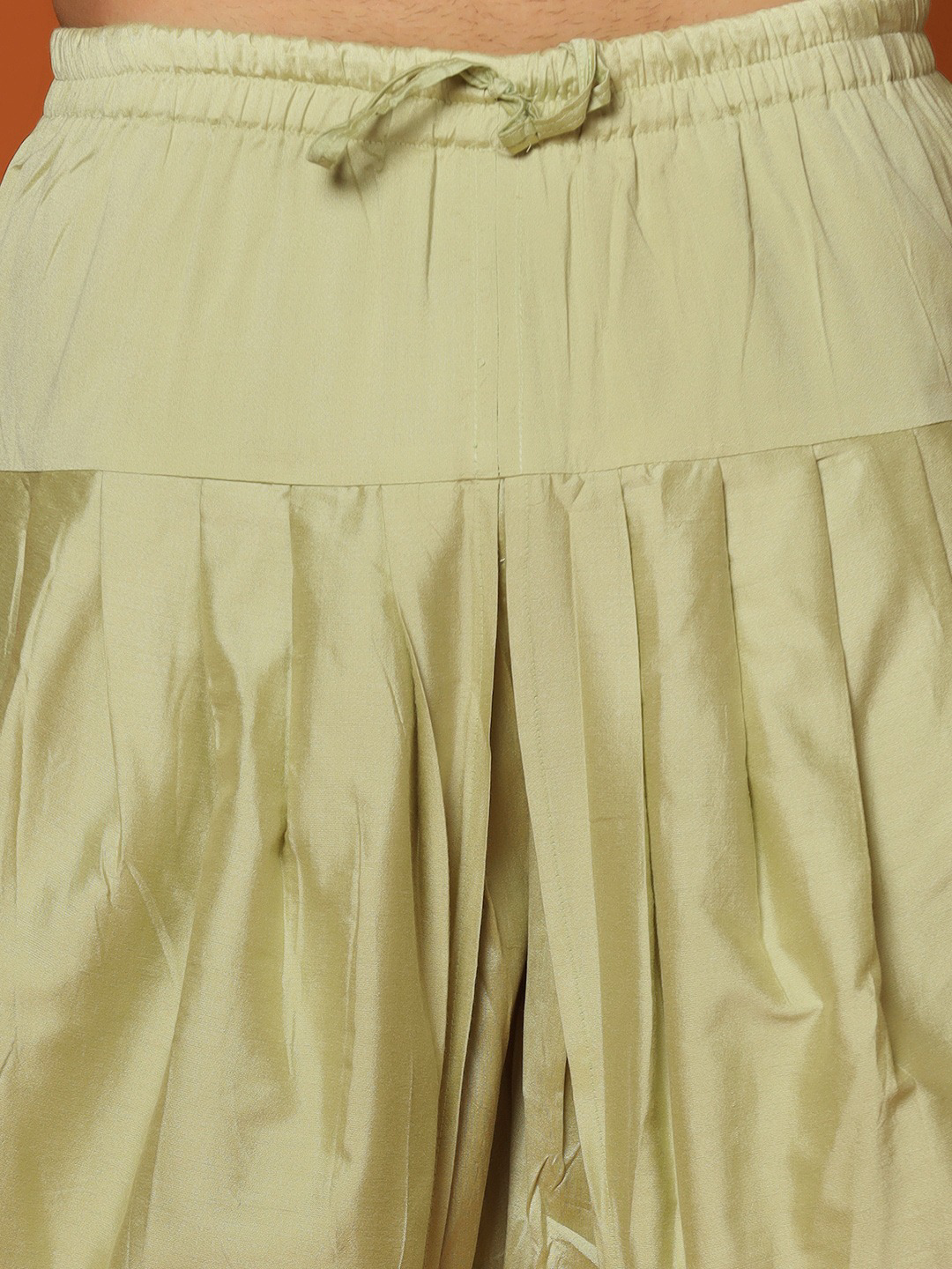Woven Design Cotton Sherwani Dhoti Set