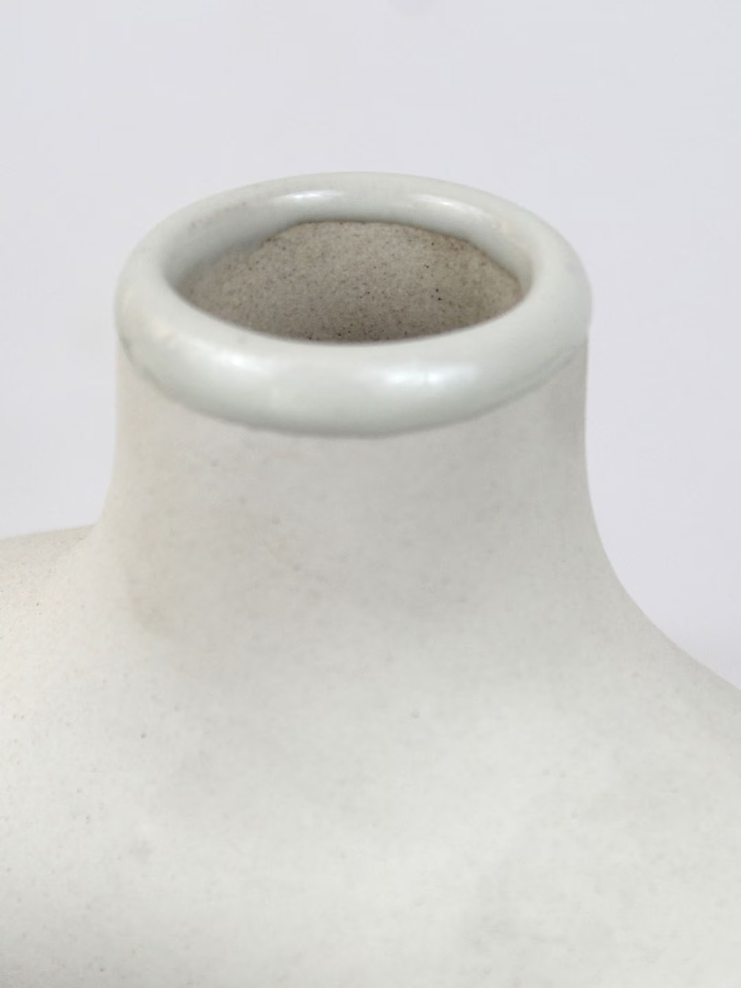 White 2 Pcs Donut-Shaped Ceramic Flower Vases