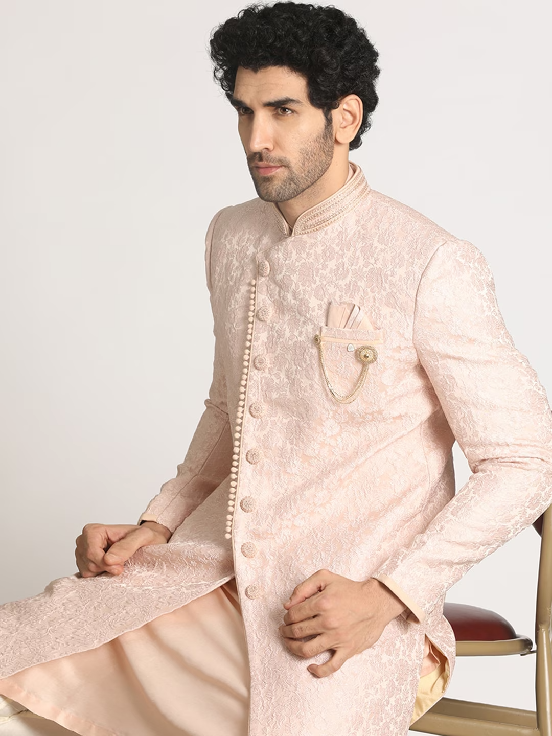 Self-Design Traditional Indo Western Sherwani Set