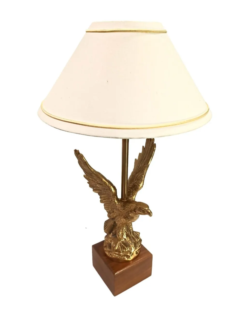 Antique Brass Eagle Bedside Table Lamp