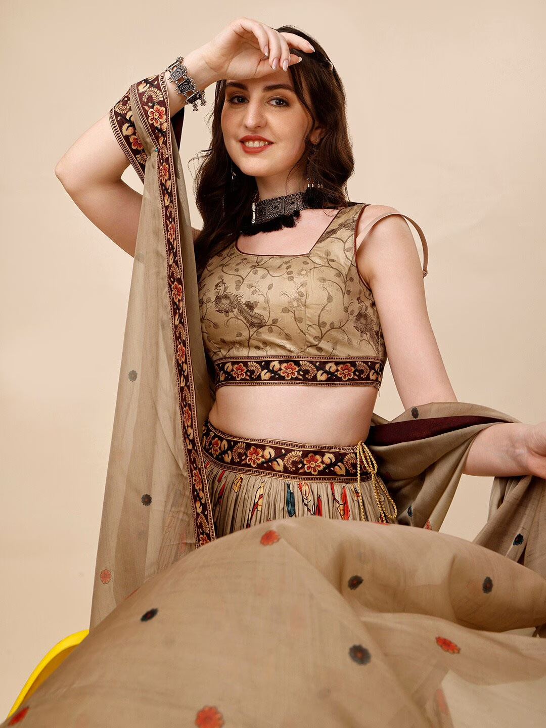 Printed Ready to Wear Lehenga & Blouse With Dupatta