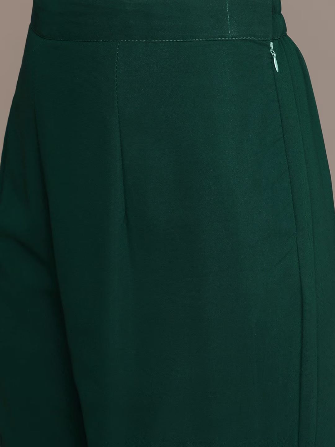 Women Green Ethnic Motifs Sequinned Kurta with Sharara & With Dupatta