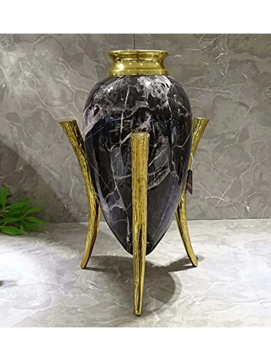 Black & Gold Antique Vase