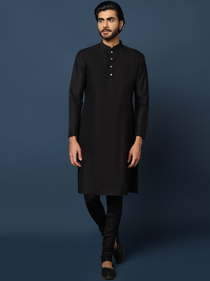 Woven Design Cotton Sherwani Set