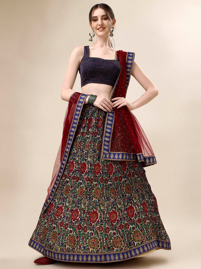 Floral Printed Ready to Wear Lehenga & Blouse With Dupatta