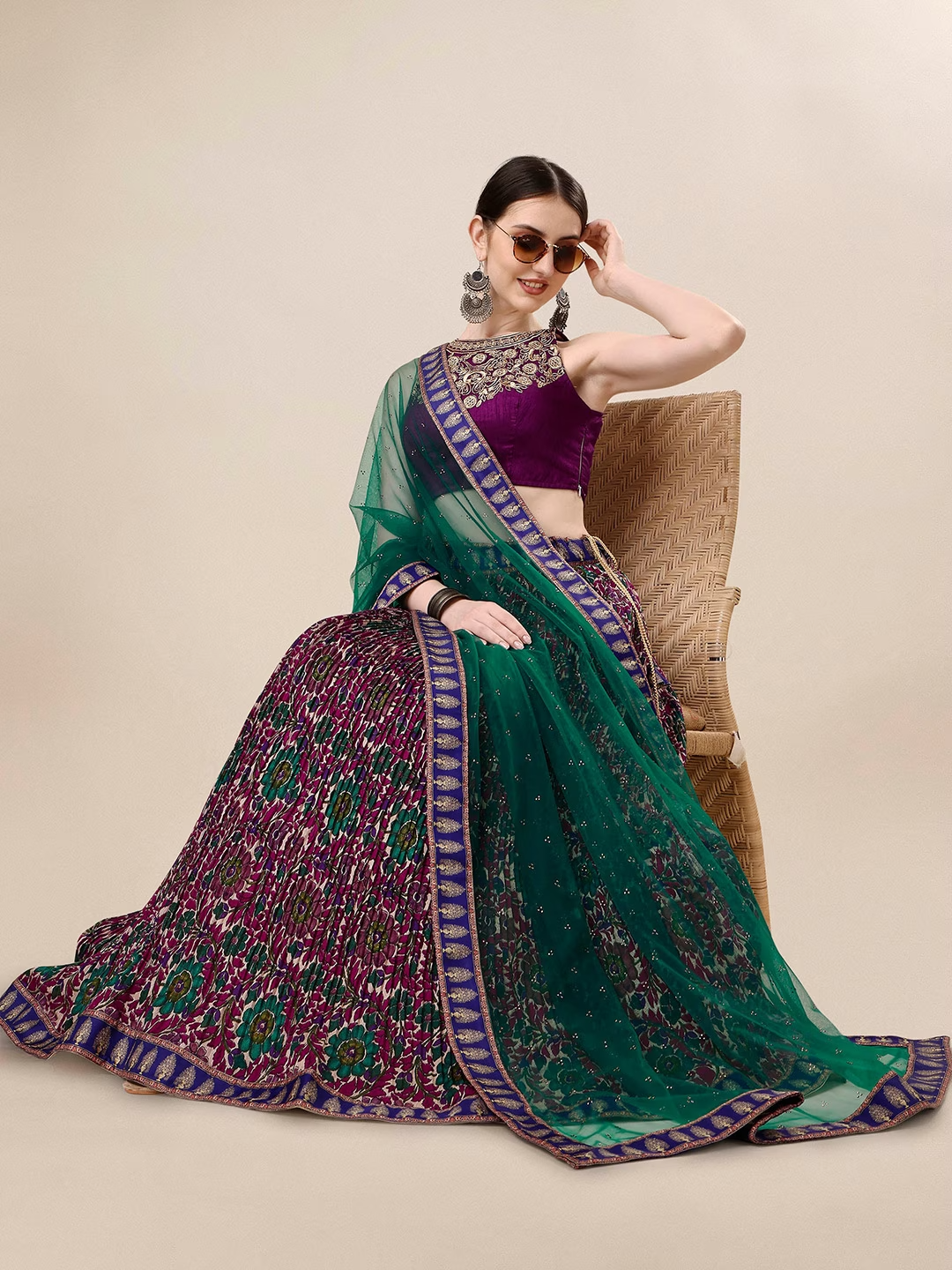 Floral Printed Ready to Wear Lehenga & Blouse With Dupatta