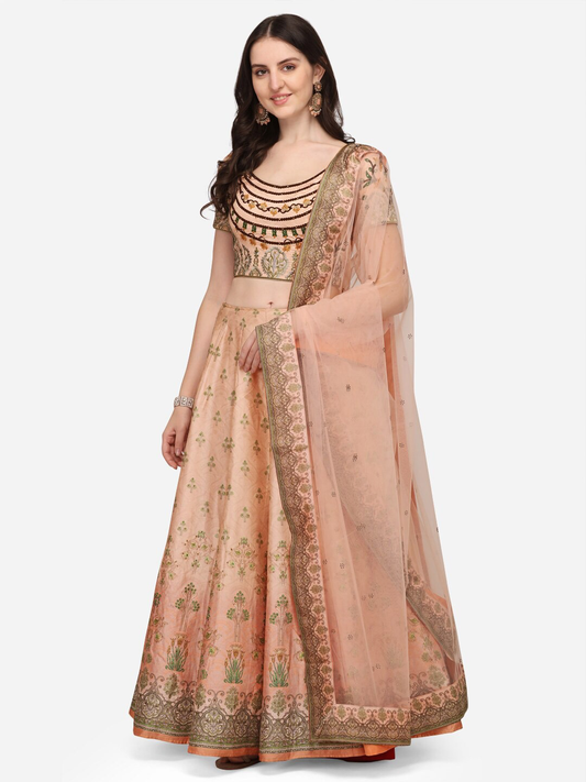 Embroidered Ready to Wear Lehenga & Blouse With Dupatta