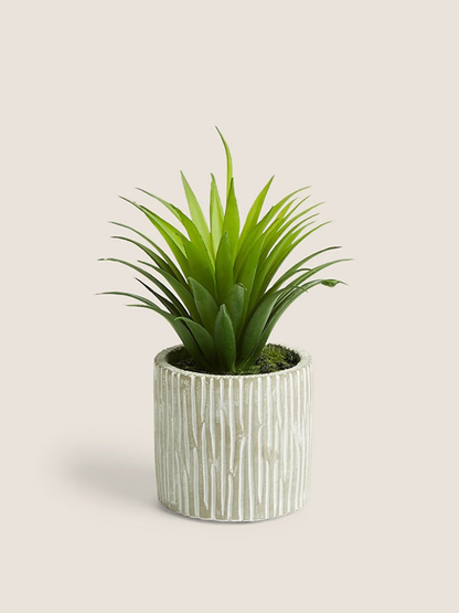 Green & Grey Artificial Plant With Pot