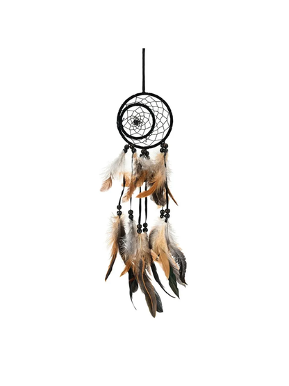 Dreamcatcher Crescent Wind Chime - Brown