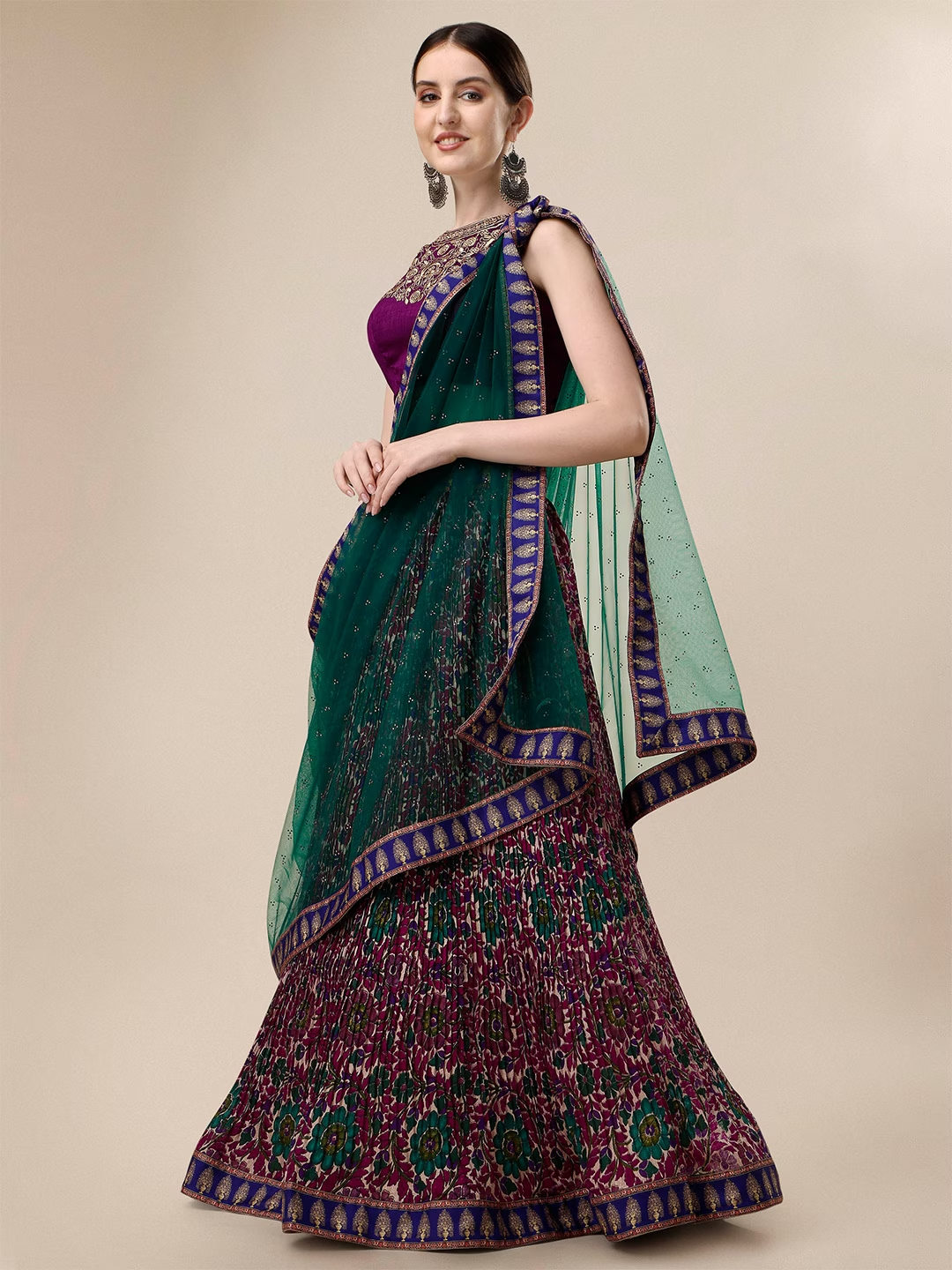 Floral Printed Ready to Wear Lehenga & Blouse With Dupatta