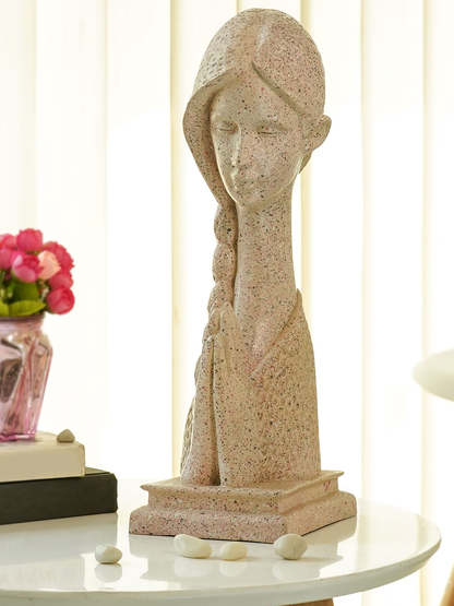 White Decorative Welcome Namaste Lady Statue Showpiece