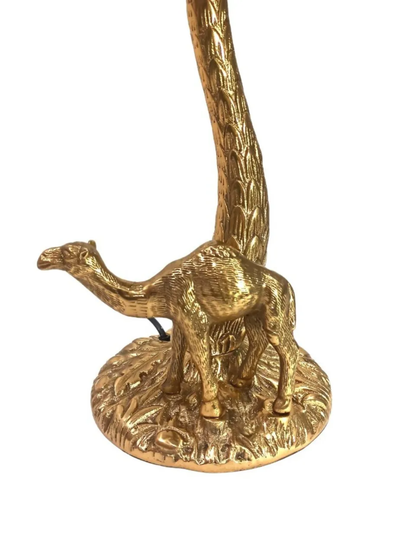 Tropical Oasis Antique Brass Camel Table Lamp