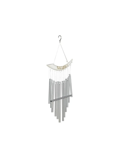 Horizontal Mini Elephants Wind Chime - White