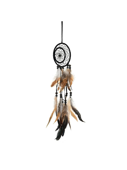 Dreamcatcher Crescent Wind Chime - Brown