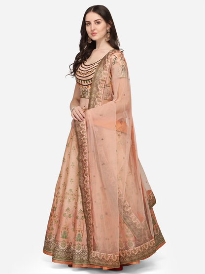 Embroidered Ready to Wear Lehenga & Blouse With Dupatta