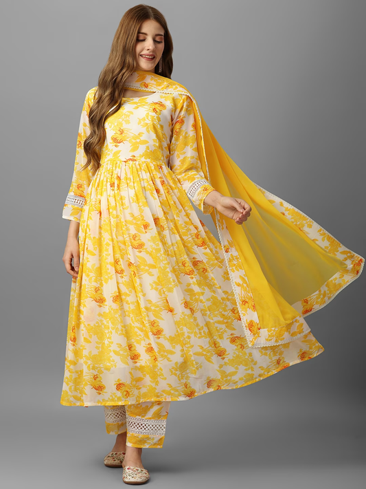 Floral Printed Anarkali Georgette Salwar Suit