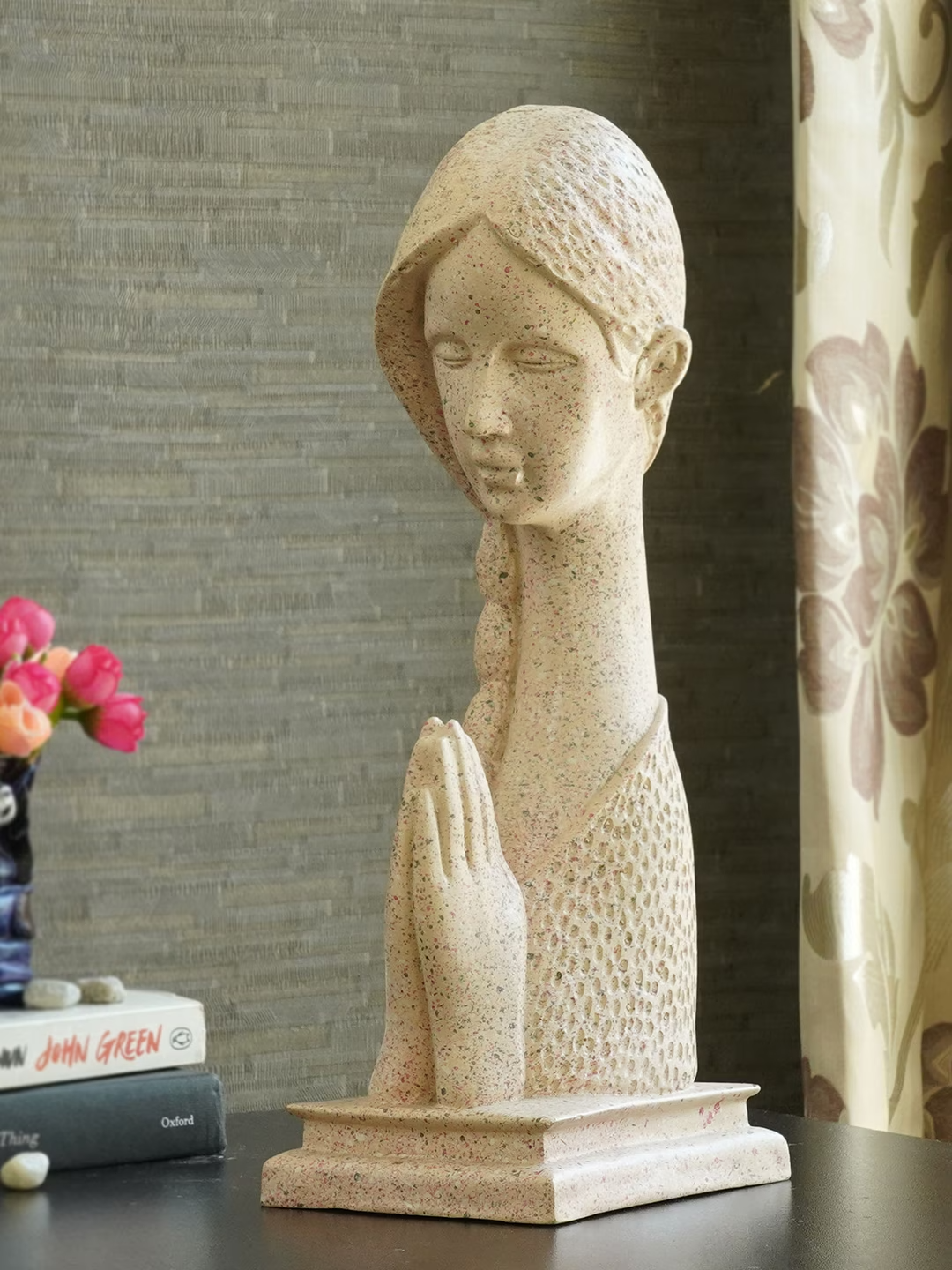 White Decorative Welcome Namaste Lady Statue Showpiece