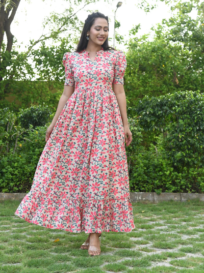 Portofino Floral Flared Dress