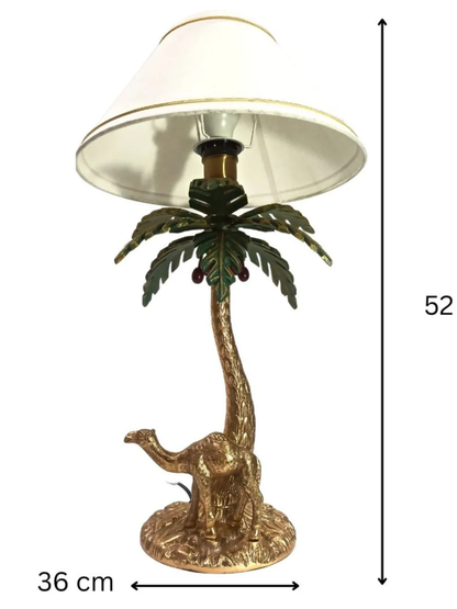 Tropical Oasis Antique Brass Camel Table Lamp