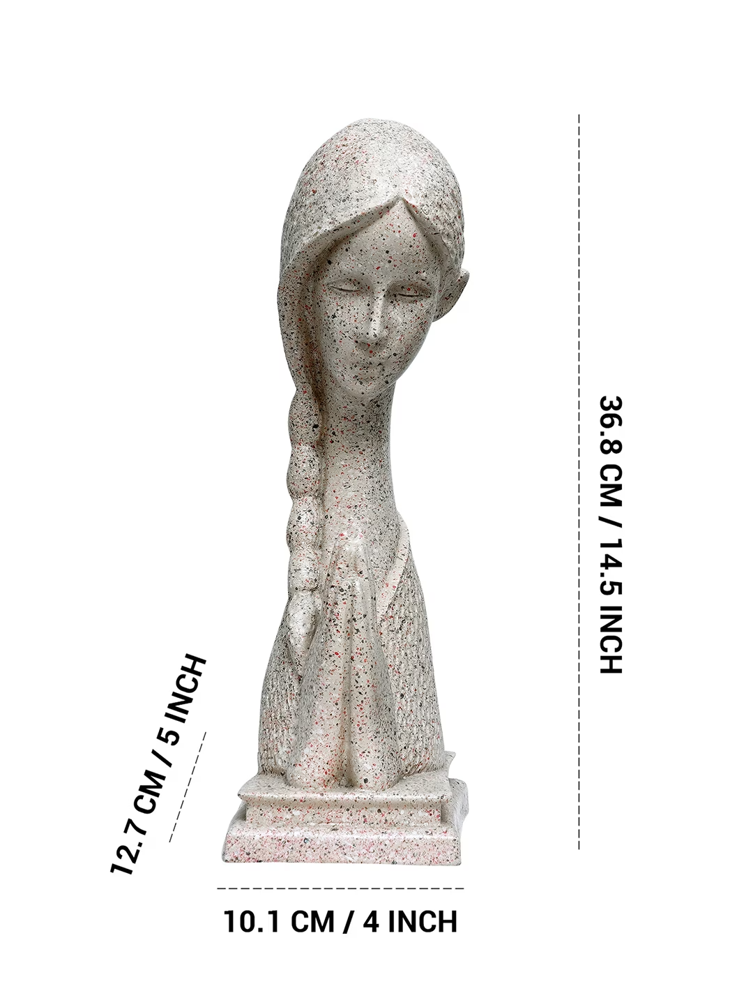 White Decorative Welcome Namaste Lady Statue Showpiece