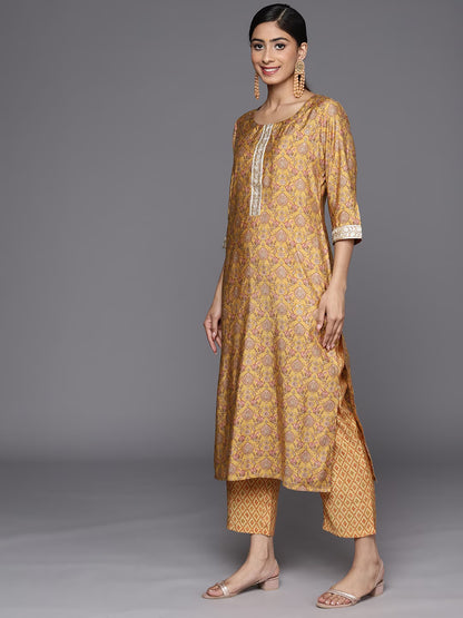 Floral Printed Regular Kurta with Trousers & With Dupatta