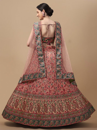 Printed Kalamkari Ready to Wear Lehenga & Blouse With Dupatta