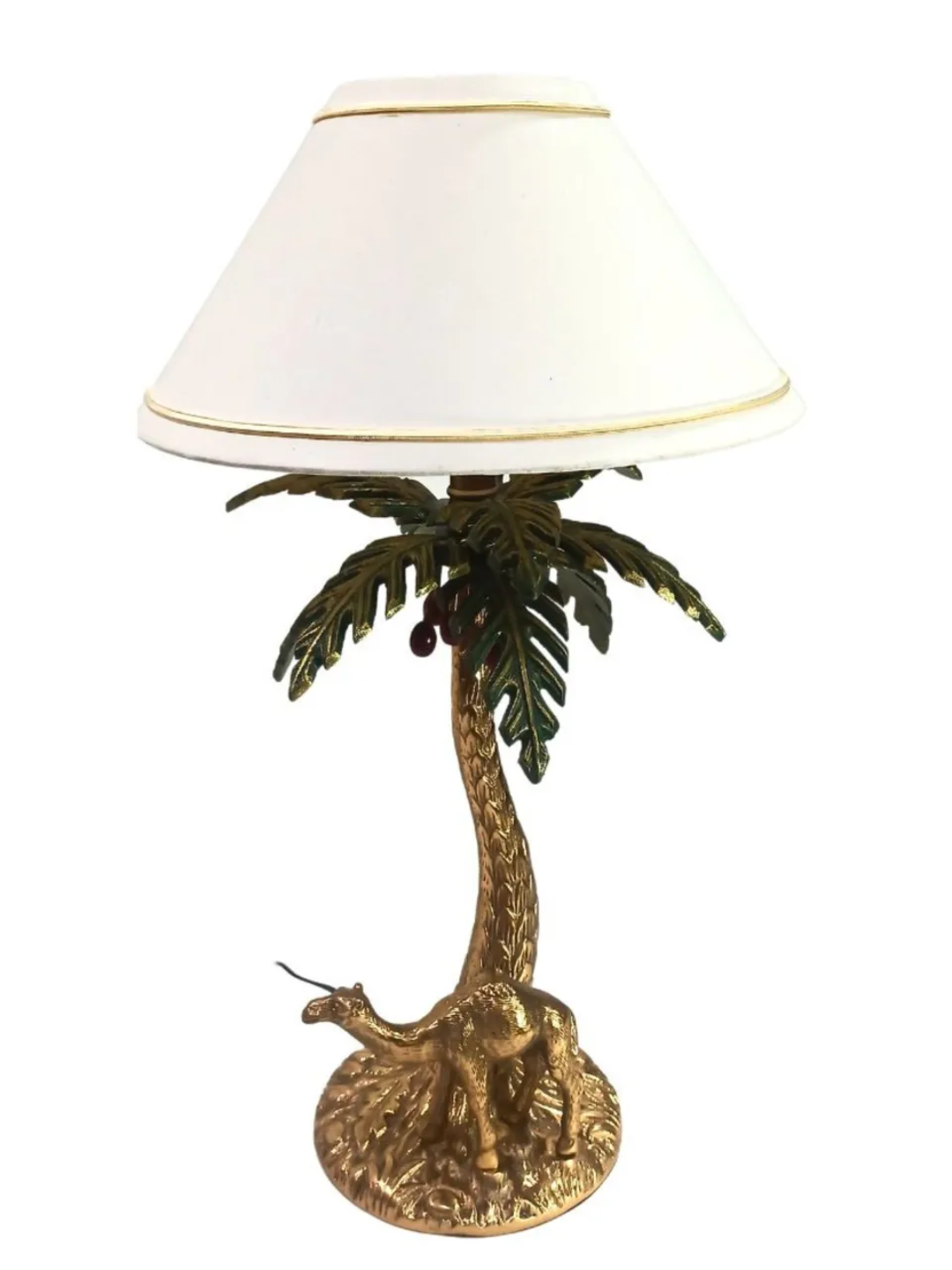 Tropical Oasis Antique Brass Camel Table Lamp
