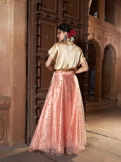 Sequinned Ready to Wear Lehenga Set