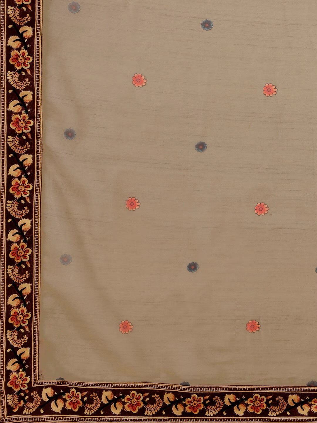 Printed Semi-Stitched Silk Lehenga & Unstitched Blouse With Dupatta