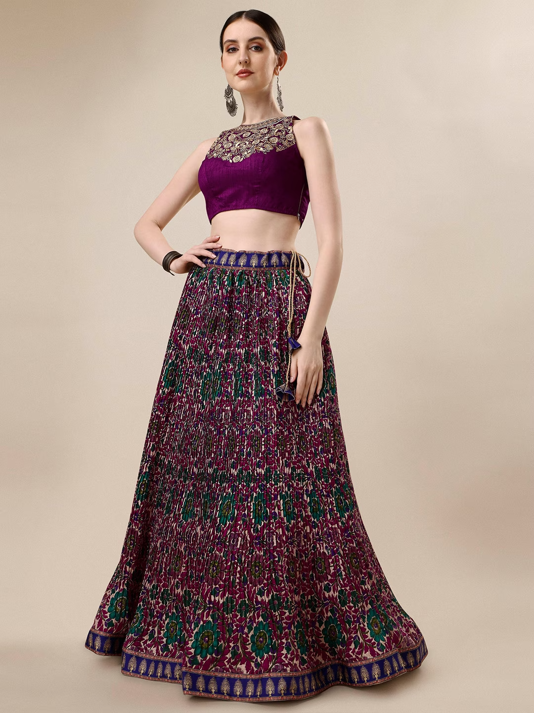 Floral Printed Ready to Wear Lehenga & Blouse With Dupatta