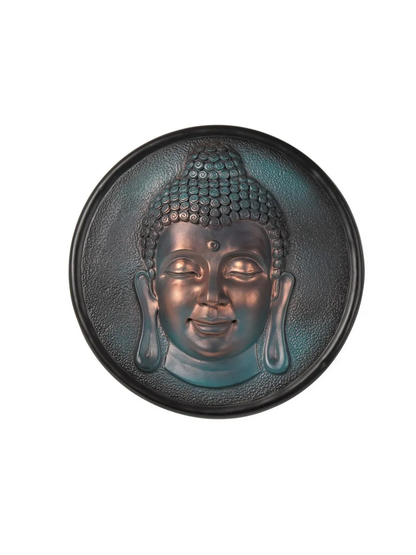 Surreal Meditative Buddha Head - Gold