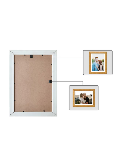 6-Pcs Grey Wooden Photo Frames