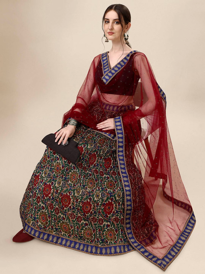 Floral Printed Ready to Wear Lehenga & Blouse With Dupatta