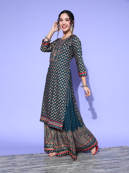 Women Ethnic Motifs Viscose Rayon Print Parade Salwar Suit