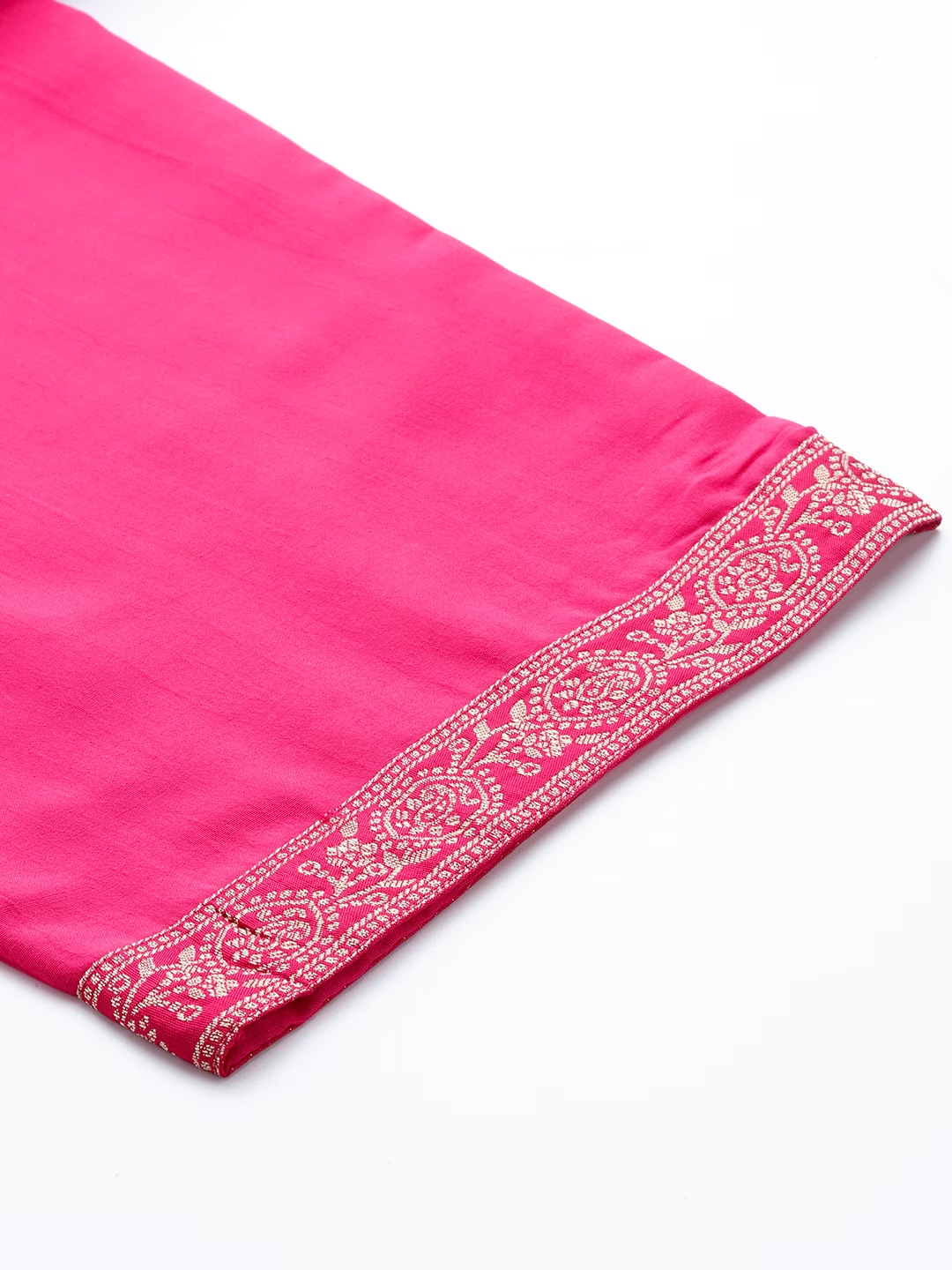 Women Magenta Floral Kurta with Trousers & With Dupatta