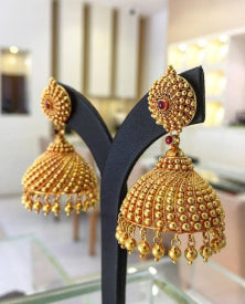 Jhumkas golden